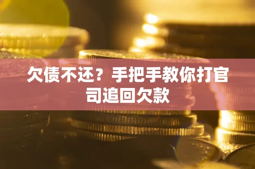 武汉欠债不还？手把手教你打官司追回欠款