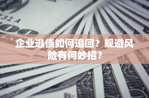 武汉企业逃债如何追回？规避风险有何妙招？
