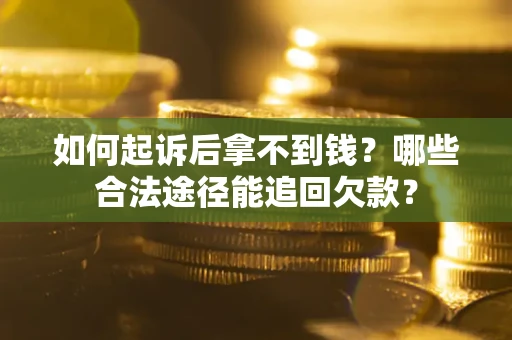武汉如何起诉后拿不到钱？哪些合法途径能追回欠款？