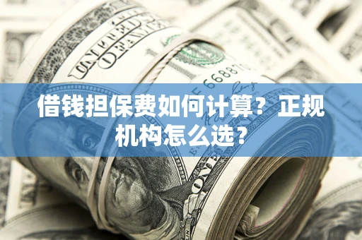 武汉借钱担保费如何计算？正规机构怎么选？