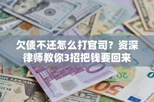 武汉欠债不还怎么打官司？资深律师教你3招把钱要回来