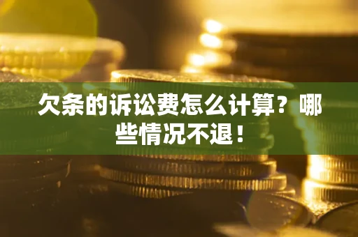 武汉欠条的诉讼费怎么计算？哪些情况不退！
