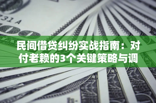 武汉民间借贷纠纷实战指南：对付老赖的3个关键策略与调解盲区解析