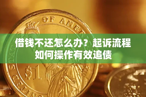 武汉借钱不还怎么办？起诉流程如何操作有效追债