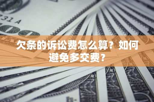 武汉欠条的诉讼费怎么算？如何避免多交费？
