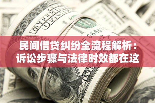 武汉民间借贷纠纷全流程解析：诉讼步骤与法律时效都在这儿了