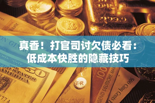 武汉真香！打官司讨欠债必看：低成本快胜的隐藏技巧