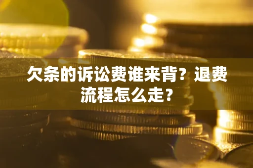 武汉欠条的诉讼费谁来背？退费流程怎么走？