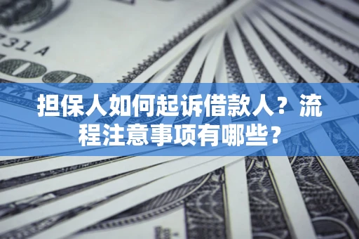 武汉担保人如何起诉借款人？流程注意事项有哪些？