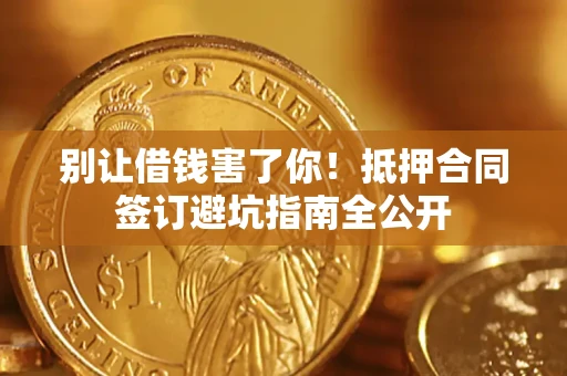 武汉别让借钱害了你！抵押合同签订避坑指南全公开