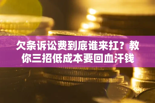 武汉欠条诉讼费到底谁来扛？教你三招低成本要回血汗钱